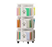 AKALNNB Libreria girevole a 360° per bambini, scaffale angolare da pavimento per studio, soggiorno, aula e camera da letto