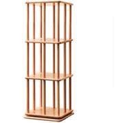 AKALNNB Libreria rotante in legno massello, girevole a 360 gradi, moderna libreria per studenti, dal pavimento al soffitto, naturale, 100 x 38 x 38 cm