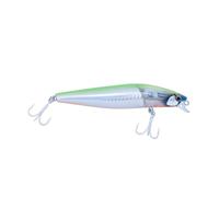Akami Brisk 99FS Jerkbait Shallow - Esca Spinning Per Spigola, Serra, Tunnidi, Acque Dolci e Mare| Sistema Peso Mobile a Molla | Sistema di Flash interno | Ancorette BKK ultra | (CHARTREUSE)