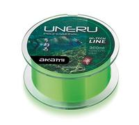 AKAMI monofilo UNERU Diametro 0.26 mm, Bobina da 300 Metri, Colore Verde Fluo per Il Surf Casting