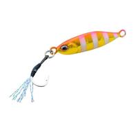 Akami Pin Jig Micro Jig - Esca da Jigging Affondante per Sgombri, Sugarelli e Tonnetti - Perfetto per il light shore jigging e vertical da barca (ZEBRA GOLD, Jig 10 gr | 46 mm)