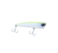 AKAMI Popper Squash 120 - Esca Superficie con Bocca Incavata, Armatura Passante e Ancorette BKK - Ideale per la Pesca in Superficie di spigole, Serra, Barracuda, tonnetti e lampughe. (Chartreuse)