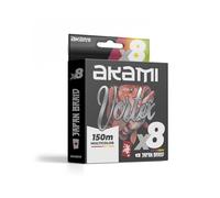 Akami VORTEX X8 MULTICOLOR Trecciato PE 8 Capi - Tecnologia Giapponese, Alta Resistenza, Profilo Tondo - Diverse Metrature (MULTICOLOR, 0.18 mm - 150 mt)