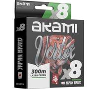 Akami VORTEX X8 MULTICOLOR Trecciato PE 8 Capi - Tecnologia Giapponese, Alta Resistenza, Profilo Tondo - Diverse Metrature (Verde, 0.23 MM - 300 MT)
