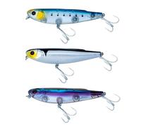 Akami ZANDER 95 Pencil Topwater - Treble Hooks BKK - Esca Superficie Walk The Dog per Spigola e Serra (1 SARDINA + 1 RED SHAD + 1 SILVER SHAD)