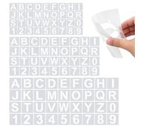 Akamino Stencil con lettere e numeri, 108 pezzi, riutilizzabili, per pittura, spruzzatura sulla parete su roccia, lavagna, progetti artistici fai da te, decorazioni artigianali
