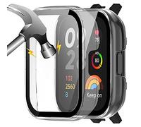 Akancy [2 Stück] Custodia rigida compatibile con Redmi watch 3 con pellicola protettiva, 9H Durezza Hart PC Case sottile in vetro temperato per Smart, trasparente