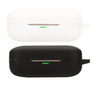 Akanry 2 pezzi compatibile per realme Buds Air 7 Custodia per cuffie,[Supporta la ricarica wireless] [Custodia protettiva antiurto] Custodia protettiva in silicone protettiva per cuffie (black white)