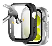 Akanry [2 Stück] Custodia rigida compatibile con HW Watch Fit5 con pellicola protettiva, 9H Durezza Hart PC Case sottile in vetro temperato per Smart, nero+trasparente