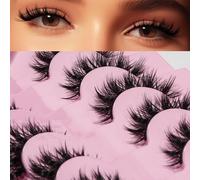AKARA Ciglia Finte Naturali 7 Paia Russian Volume Ciglia Finte Russian Strip Ciglia Finte False Eyelashes Visone Artificiale Ciglia(Russian-R05)