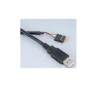 Akasa 0.4m USB (A) cavo USB 0,4 m USB A Nero