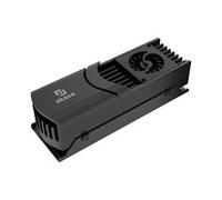 Akasa Gecko Pro LX, M.2 NVMe PCIe 5.0, ventola in alluminio ad alta velocità, supporto 2280 SSD, fino a 12.000 RPM e 12 V, basso profilo, 2 Thermal Pad inclusi, nero, A-M2HS04-BK