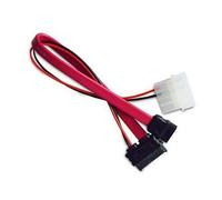Akasa AK-CB050 cavo SATA 0,2 m Molex (4-pin) Rosso