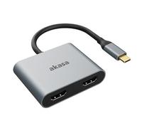 Akasa AK-CBCA26-18BK 3.2 Gen 1 (3.1 Gen 1) USB tipo-C Uscita HDMI Type-C to Dual
