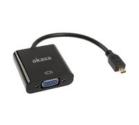 Akasa AK-CBHD21-15BK 0,15 m HDMI tipo D (Micro) VGA (D-Sub) Maschio Femmina