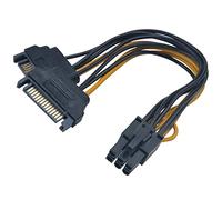 Akasa AK-CBPW13-15 Adattatore da SATA a 6pin PCIe, Nero