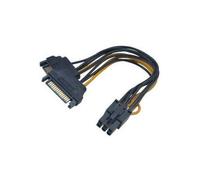 Akasa AK-CBPW13-15 Adattatore da SATA a 6pin PCIe, Nero