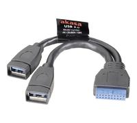Akasa AK-CBUB09-15BK Cavo USB USB 3.2 Gen1 Connettore a perforazione 19 poli, P
