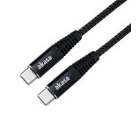 Akasa compatible USB Typ C zu USB Typ C 100W PD Ladekabel - schwarz
