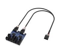 Akasa AK-CBUB64-30BK hub di interfaccia 480 Mbit/s Multicolore