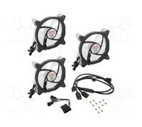 Akasa Ventole per PC VEGAS AR7 Kit – 3x 120 mm ARGB 1500 giri/min Nero con splitter LED e prolunga