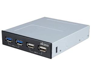 Akasa AK-ICR-12 InterConnect S V3 USB Hub, Nero