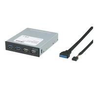 Akasa AK-ICR-12V3 Hub USB 4 Porte USB-A USB 3.0 5 GBit/s Nero InterConnect S