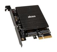 Akasa AK-PCCM2P-03 PCIe M.2 Nero 32 Gbit/s 0 55 °C and M.2 SATA SSD adapter card