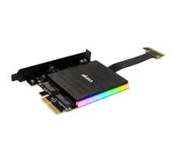 Akasa AK-PCCM2P-04 PCIe M.2 Nero Passivo Dual M.2 PCIe SSD adapter RGB LED