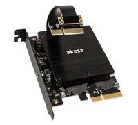 Akasa AK-PCCM2P-04 PCIe M.2 Nero Passivo Dual M.2 PCIe SSD adapter RGB LED