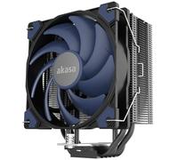 Akasa Alucia H4 Processore Raffreddatore d'aria 12 cm Nero, Blu 1 pz