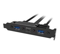 Akasa Cavo adattatore interno USB 3.1 Gen 2 con doppie porte Gen 1 Type-A | Staffa PCI a piena altezza | 10 Gb/s | Convertitore di tipo A di tipo C | Schede porta USB | AK-CBUB52-50BK
