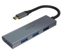 Akasa Compatibile USB Typ C Auf 4X USB Typ A - Silber