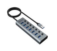 AKASA - AK-HB-21BKCM hub di interfaccia USB 3.2 Gen 1 (3.1 Gen 1) Type-A 5000 Mbit /s Alluminio - SPEDIZIONE GRATUITA