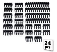 Akasa Kit Pettine per Cavi | 3 mm | 24 pettini Neri | 24 Pin x 4 Pezzi | 8 Pin x 12 Pezzi | 6 Pin x 8 Pezzi | per Gestione dei Cavi PSU PC/modulare | AK-MX293