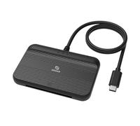 Akasa Lettore di smartcard NFC senza contatto e lettore di schede di memoria ID elettrico esterno, usa e gioca, cavo USB-C da 100 cm con indicatore LED, nero, supporta Windows, Linux e macOS, AK-CR-15