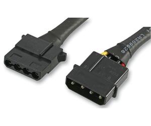 AKASA - Prolunga Molex maschio a femmina a 4 pin, con guaina da 30 cm
