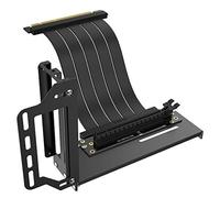 Akasa RISER BLACK PRO | Supporto GPU verticale | Staffa di supporto GPU | Cavo Riser PCIe 3.0 | Schermatura EMI | Supporto GPU verticale | 200 mm | AK-CBPE02-20B