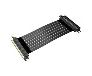 Akasa Riser Black X2 Mark IV, Premium PCIe 4.0 x16 Riser-Kabel, 20 cm - schwarz