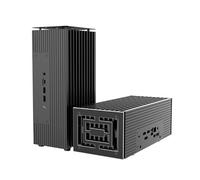 Akasa Turing Duo Pro, progettata per ASUS ExpertCenter PN53 & PN64, custodia NUC senza ventola in alluminio con kit termico in rame, supporta fino a 40 W TDP, posizionamento verticale o orizzontale,