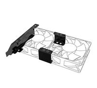 Akasa Staffa per slot PCI per il montaggio di uno/due ventole da 80 mm o 92 mm | Supporto per rack a doppio ventilatore | Staffa per GPU | Rack per montaggio ventola da 80/92 mm | Ferro nero | AK-MX304-08BK