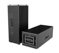 Akasa Turing RC Pro - Custodia in alluminio senza ventola per ASUS NUC 14/15 Pro Core™ i7, con kit termico, porte USB A e C, posizionamento verticale o orizzontale, A-NUC101-M1B