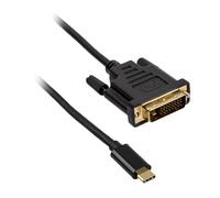 Akasa Typ C Adapter Kabel auf DVI black Adattatore AK-CBCA10-18BK