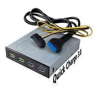 Akasa USB 3.1 Gen2 e Quick Charge Panel 5,25 pollici - nero