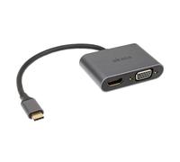 Akasa USB Typ C 2-In-1 Display-Adapter silber Adattatore AK-CBCA23-18BK