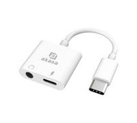 Akasa USB Type-C to Headphone Jack & PD 15W charging port AK-CBCA30-08WH