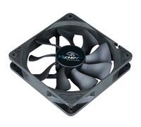 Akasa Ventola Viper nera da 120 mm, ventola PWM, cuscinetto HDB a lunga durata, supporti in gomma antivibrazione inclusi, ventola S-FLOW ad alto flusso d'aria per dissipatore di calore, raffreddamento