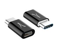 Akashi, Adattatore micro-USB verso USB type C Ricarica & Sincronizzazione, Nero