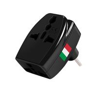 Akashi, Adattatore Viaggio Tipo L Italia 3 uscite, Nero