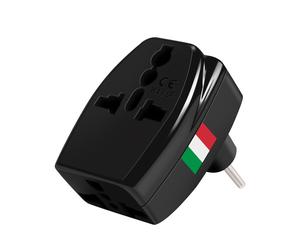Akashi, Adattatore Viaggio Tipo L Italia 3 uscite, Nero